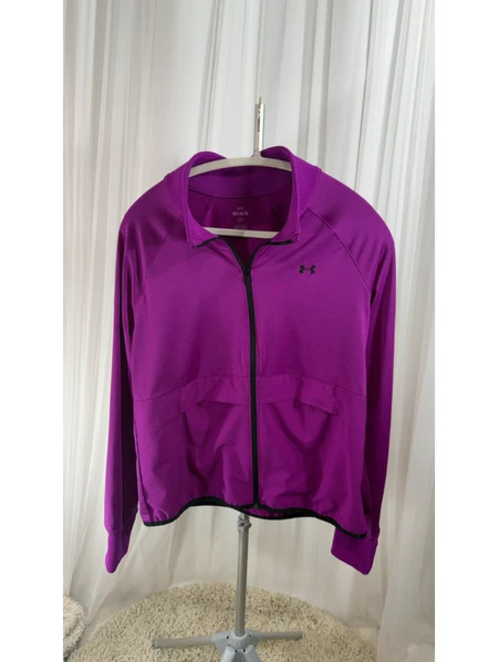 Under Armour Purple Full Zip Jacket M Loose Fit Athleisure Streetwear Y2K 871